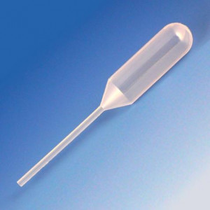 Transfer Pipet, 4.0mL, Narrow Stem, Short, 85mm, 500/Dispenser Box, 10 Boxes/Unit