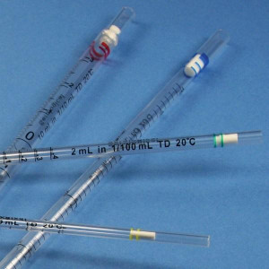 Serological Pipette, 5mL, PS, Open End, 310mm, STERILE, Blue, Individually Wrapped, Paper/Plastic, 300/Unit