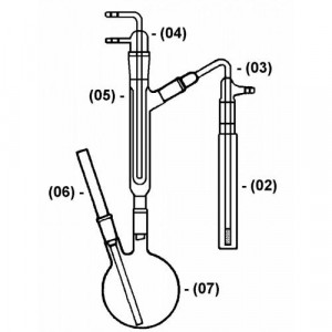 Inlet Tube, 19/38, for Cyanide Distillation Kit (Kontes® Style) (ea)