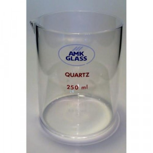 Beaker, 400mL, QUARTZ, Low Form, Pourout (ea)