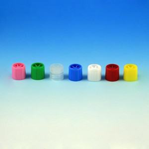 Screw Cap with Silicone Washer for Sample Tubes with External Threads (#'s: 6030-6059), Green, 1000/Unit