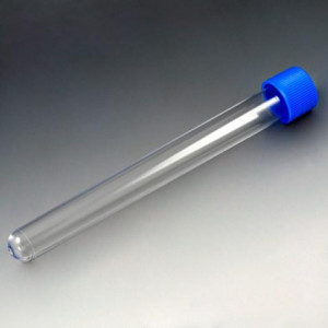 Test Tube with Attached Red Screw Cap, 16 x 150mm (20mL), PS, 500/Unit