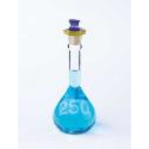 100mL Class A Heavy Duty Wide Mouth Volumetric Flasks With Polyethylene Stopper (6/Case)