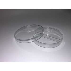 100mm x 15mm Polystyrene Petri Dish, 2 Compartments, Non-Treated, Sterile (20pk/500cs)
