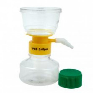 150mL Filter System, PES filter material, 0.45um pore size, 50mm diameter, Sterile (12/cs)