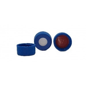 9mm Cap Screw, Blue Ribbed Red PTFE/White Silicone w/Slit  100pk
