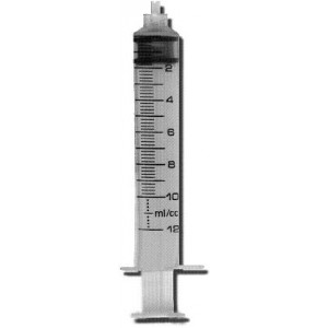 20mL Air-Tite Syringe, Luer Lock, Bulk, Black Plunger Non-Sterile (50/pk)