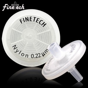 Nylon Syringe Filter, Diameter: 25mm, 0.45um, Hydrophilic, 100/pk