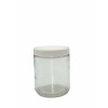 8oz Clear Straight Sided Jar Assembled w/70-400 F-217 Lined Cap (24/cs)