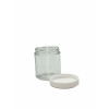 4oz Clear Straight Sided Jar Assembled w/58-400 PTFE Lined Cap, Certified (24/cs)