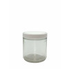 16oz Clear Straight Sided Jar Assembled w/89-400 F-217 Lined Cap (12/cs)