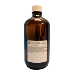 1L Amber Boston Round Assembled w/33-430 PTFE Lined Cap, w/5mL 1:1 HCL, Certified (12/cs)