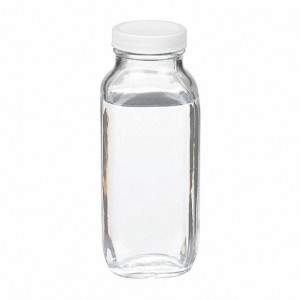 16oz Clear French Square Assembled w/48-400 PTFE Lined Cap (40/cs)