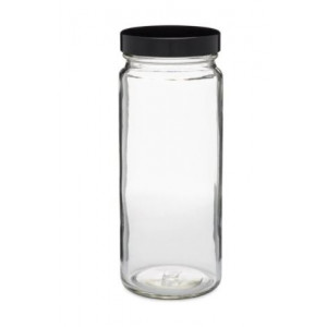 16oz Clear Tall Wide Mouth Paragon Assembled with 70-400 Phenolic Poly Vinyl Lined Cap (12/cs)