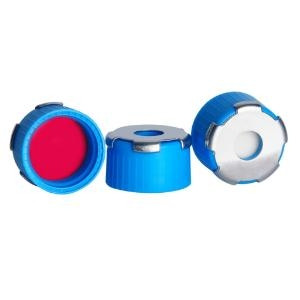 9 MM BlueMAG PP CAP White Silicone /Red PTFE; 0.040"  (100pk)