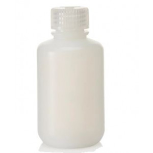 125mL Narrow Mouth HDPE Bottle, 24mm PP Screw Thread Closure {Lab Grade} (72/cs)