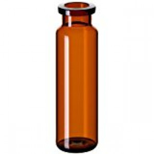 20mL Amber Headspace Vials with Flat Crimp Top (100/pk)