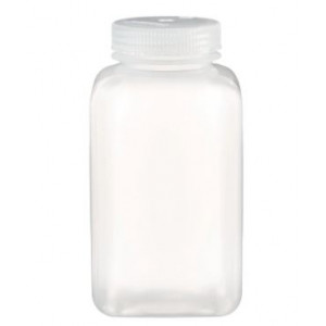 1000mL Square Wide Mouth PPCO Bottle, 63mm PP Screw Thread Closure (24/cs)