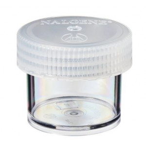60mL Wide Mouth Polycarbonate Straight Sided Jar, 53mm PP Screw Thread Closure (48/cs)