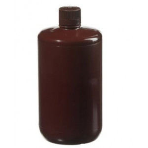 2L Large Narrow Mouth Amber Bottle, 38-430 Amber PP Screw Thread Closure (6/cs)