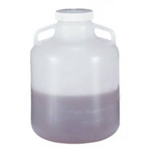 10L Wide Mouth Autoclavable PP Carboy, Handles, 100mm PP Screw Thread Closure (6/cs)