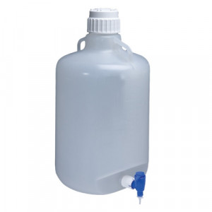 20L Autoclavable PP Carboy, Spigot, 83B Screw Thread Closure (4/cs)