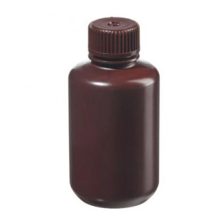 125mL Narrow Mouth Opaque Amber HDPE Bottle, 24-415 Amber PP Screw Thread Closure {Packaging Grade} (500/cs)