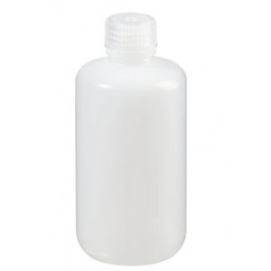 250mL Narrow Mouth Natural HDPE Bottle, 24-415 PP Screw Thread Closure {Packaging Grade} (250/cs)