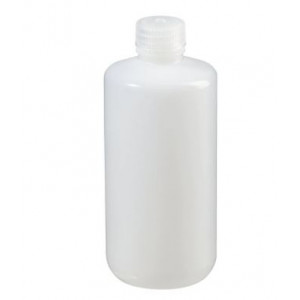 500mL Narrow Mouth Natural HDPE Bottle, 28-415 PP Screw Thread Closure {Packaging Grade} (125/cs)