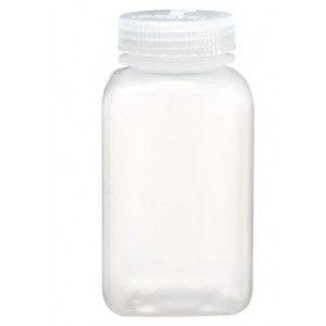 Nalgene™ Large Square Wide-Mouth HDPE Bottle with Closure