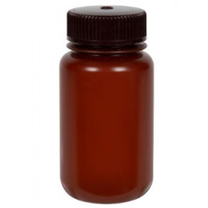 125mL Translucent Amber HDPE Bottle w/38-415 Amber PP Closure (500/cs)