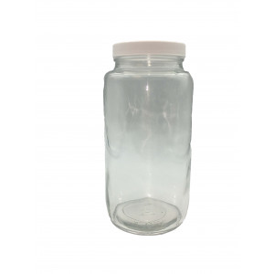 33-1/2oz Clear Economy Jar Assembled w/70-400 F-217 Lined Cap (12/cs)