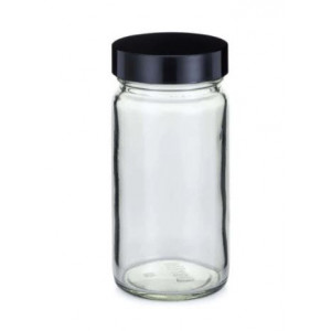 4oz Clear Tall Wide Mouth Assembled with 48-400 Phenolic Poly Vinyl Lined  Cap (24/cs)