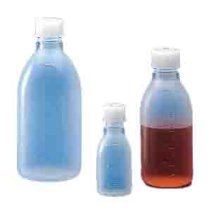 Bottle with Screwcap, Narrow Mouth, PP, Graduated, 1000mL, 6/Unit