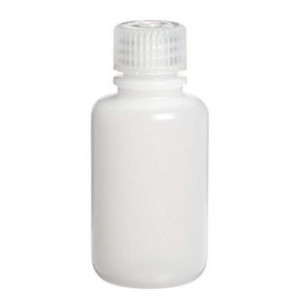 2oz (60mL) Narrow Mouth HDPE Natural Fluorinated Bottle, Level 5, 22mm PP Cap (24/cs)