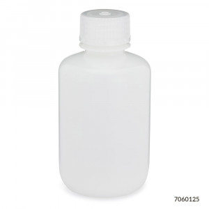 125ml Narrow Mouth Bottle, HDPE w/ PP 24-415 Closure, 125mL, Bulk Packed, w/ Bottles & Caps Bagged Separately 500/Case