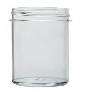 8oz Polystyrene Straight Sided Jar Assembled w/70-400 PP F-217 Lined Cap (150/cs)