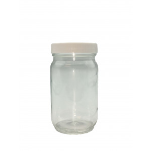 8oz Clear Economy Jar Assembled w/58-400 Poly Vinyl Lined Cap (24/cs)