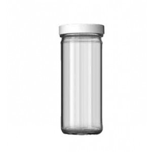 8oz Tall Clear Jar Assembled with 58-400 Septa Cap, Certified (24/cs)