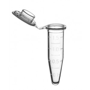 Microtube w/Cap, 1.5mL, Clear, Sterile, w/Self-Standing Bag & Stop-Pops (500/cs)