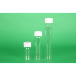 20mL Clear Screw Thread Vial 27.5 x 57mm with 24-414 Assembled w/Open Top Bonded T/S Septa {HEAVY} Cap (100/pk)