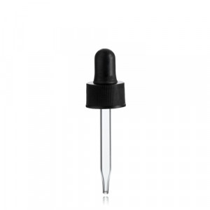 22-400 Black Bulb Glass Dropper (1200/cs)