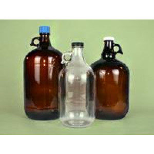 1 Gallon Clear RIng Handled Jug Assembled w/ 38-400 Polyvinyl Lined PP Cap (4/cs)