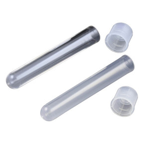 Culture Tube, 17 x 100mm (14mL), PS, STERILE, Attached Dual Position Cap, 25/Bag, 20 Bags/Unit