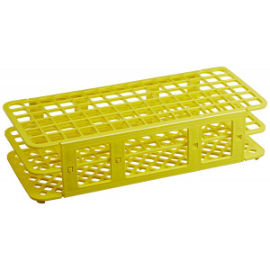 Rack, Tube, 12/13mm, 90-Place, PP, Yellow