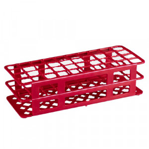 Rack, Tube, 25mm, 40-Place, PP, Red
