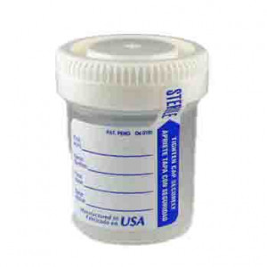 Container: Tite-Rite, 60mL (2oz), PP, STERILE, Attached White Screw Cap, ID Label with Tab Seal, Graduated, 500/Unit