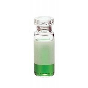2mL Clear Crimp Vial Silanized  w/ Numbered graduations and patch,(100/pk)