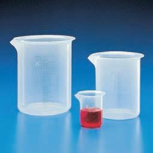 Beaker, PP, Molded Graduations, 2000mL, 4/Unit