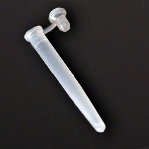 Microcentrifuge Tube, 6 x 47mm (400uL), PE, Attached Plug Cap, 1000/Unit